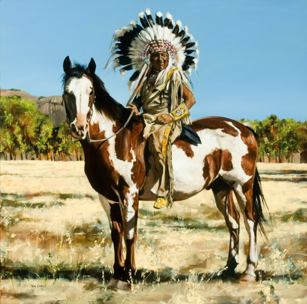 #410.Painted Chief.48X48.Oil.7-06