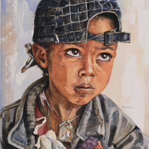 #707.Young Boy, 19X14, WC, 9-12